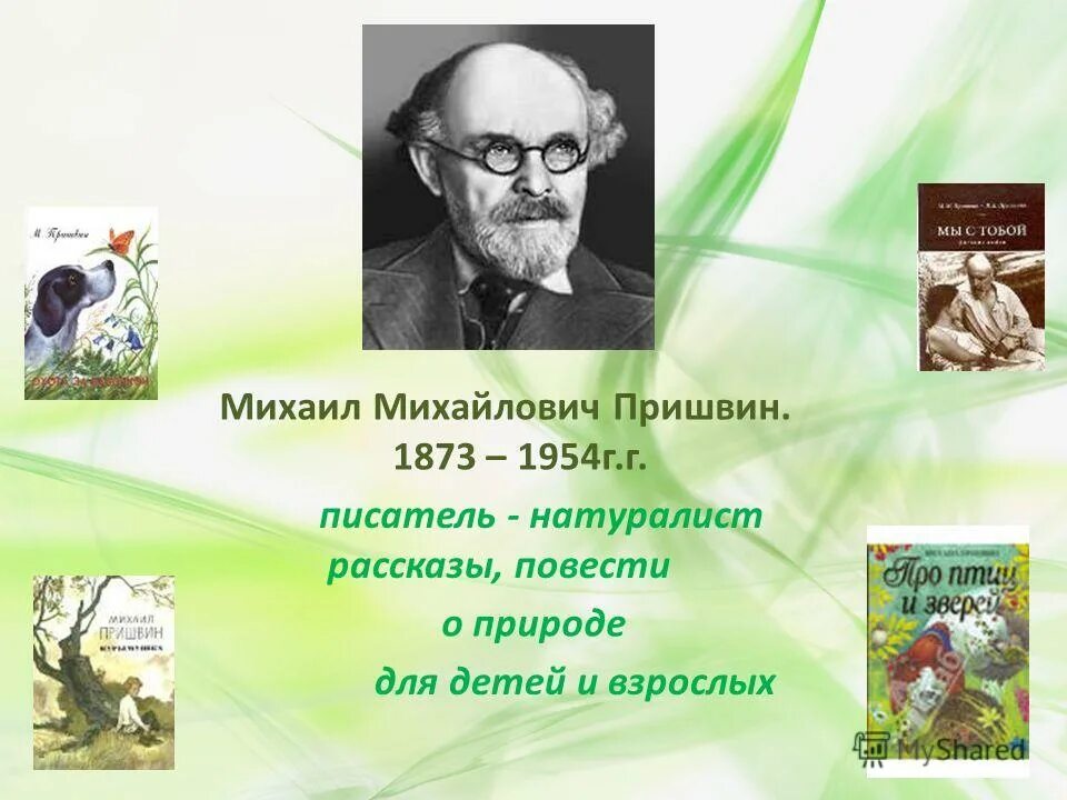 Михаила Михайловича Пришвина (1873–1954). Увлечения Михаила Михайловича Пришвина. 4 писателя о природе