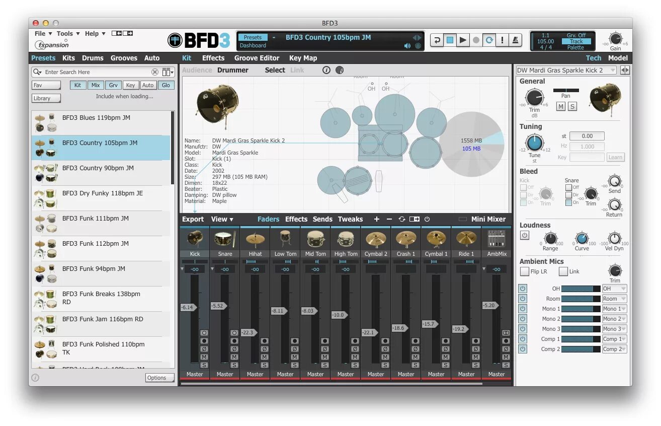 Span vst. FXPANSION bfd3. BFD. BFD 2. Луп 105 БПМ.