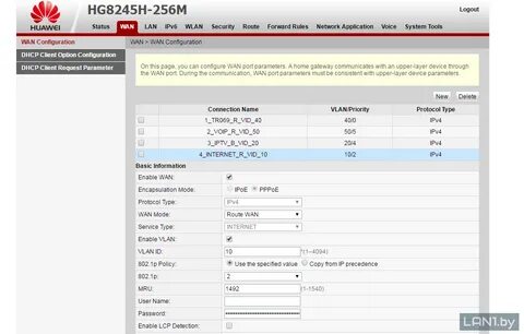 Device parameters