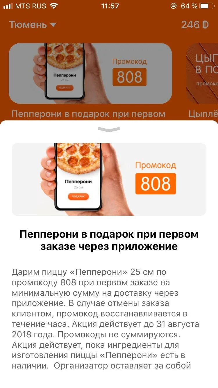 Первый заказ через приложение додо. Подарок при первом заказе. акция при первом заказе. подарок при заказе через приложение. скидка в додо через приложение.
