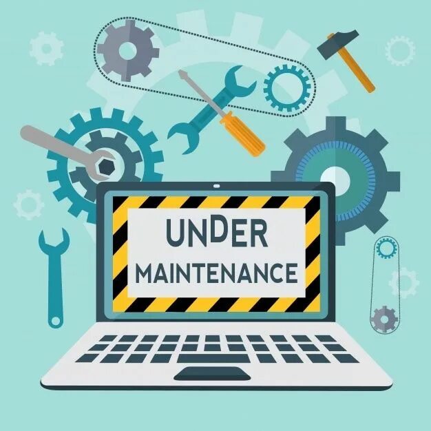 Server is under maintenance. Website is under maintenance. технические работы. производство клипарт. maintenance.