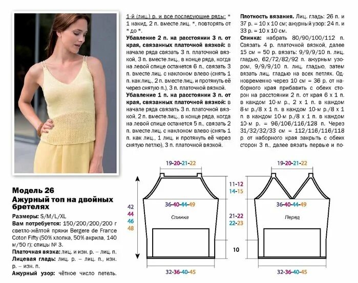 Топ на русском языке. Топ на бретелях спицами схема. схема вязания спицами топа на бретельках. топ на бретелях спицами схема и описание. топ спицами на бретельках описание.