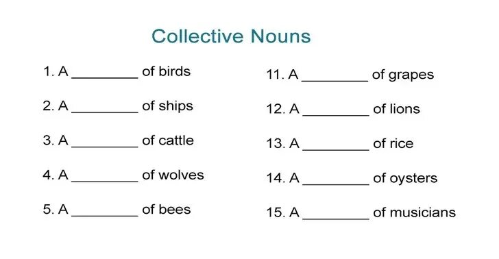 Collective Nouns упражнения. Collective Nouns в английском. Collective Nouns exercises.