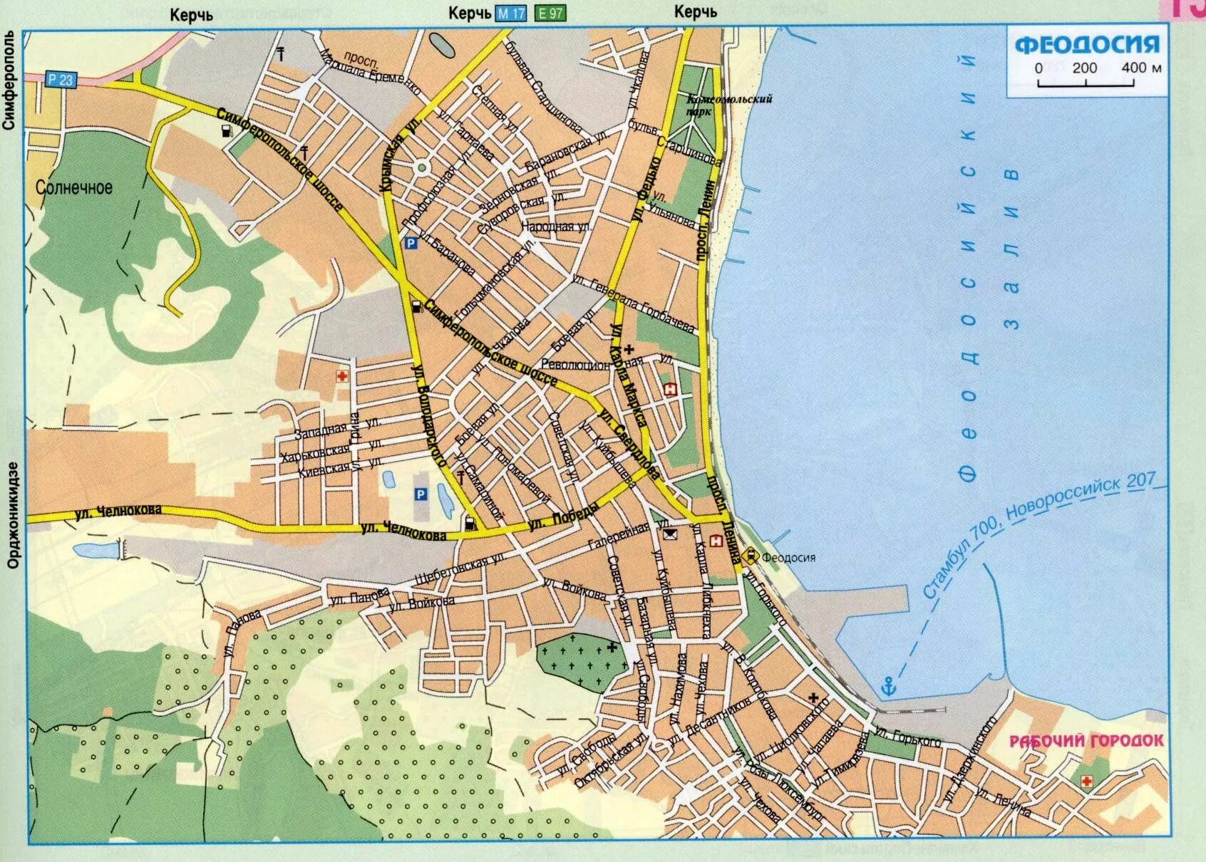 Береговое показать на карте. Город Феодосия на карте Крыма. Феодосия карта города.