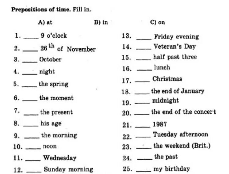 Тест 9 по английскому 7 класс. Предлоги at in on в английском языке упражнения. Упражнение на предлоги времени at in on. In on at предлоги упражнение англ. Предлоги времени в английском языке exercises.