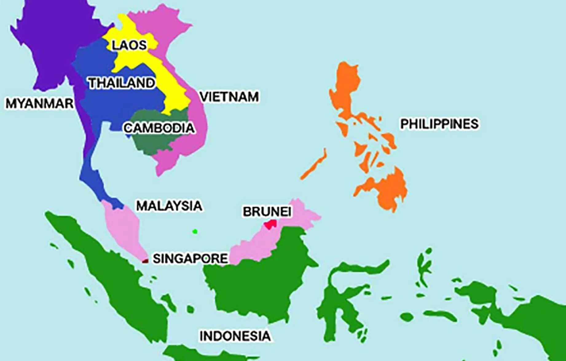 Страны юго восточной азии общие черты. Страны АСЕАН на карте. Ассоциация государств Юго-Восточной Азии на карте. Ассоциация государств Юго-Восточной Азии (АСЕАН) на карте. Состав АСЕАН на карте.