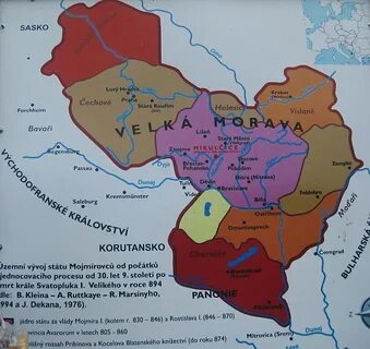 Великая моравия на карте