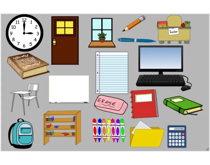 Classroom objects. School objects карточки. In a Classroom предметы. Карточки Classroom objects. Objects for kids