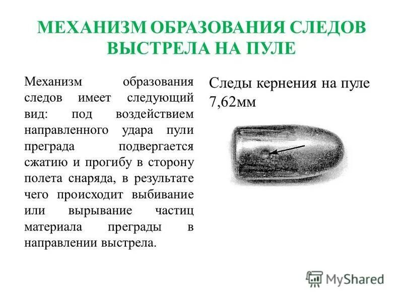 механизм образования следов огнестрельного оружия на пулях. схематическая зарисовка следов выстрела на пуле. комплекс следов огнестрельного оружия на стреляной гильзе. следы на стреляной пуле и гильзе. механизм образования следов огнестрельного оружия на пулях.
