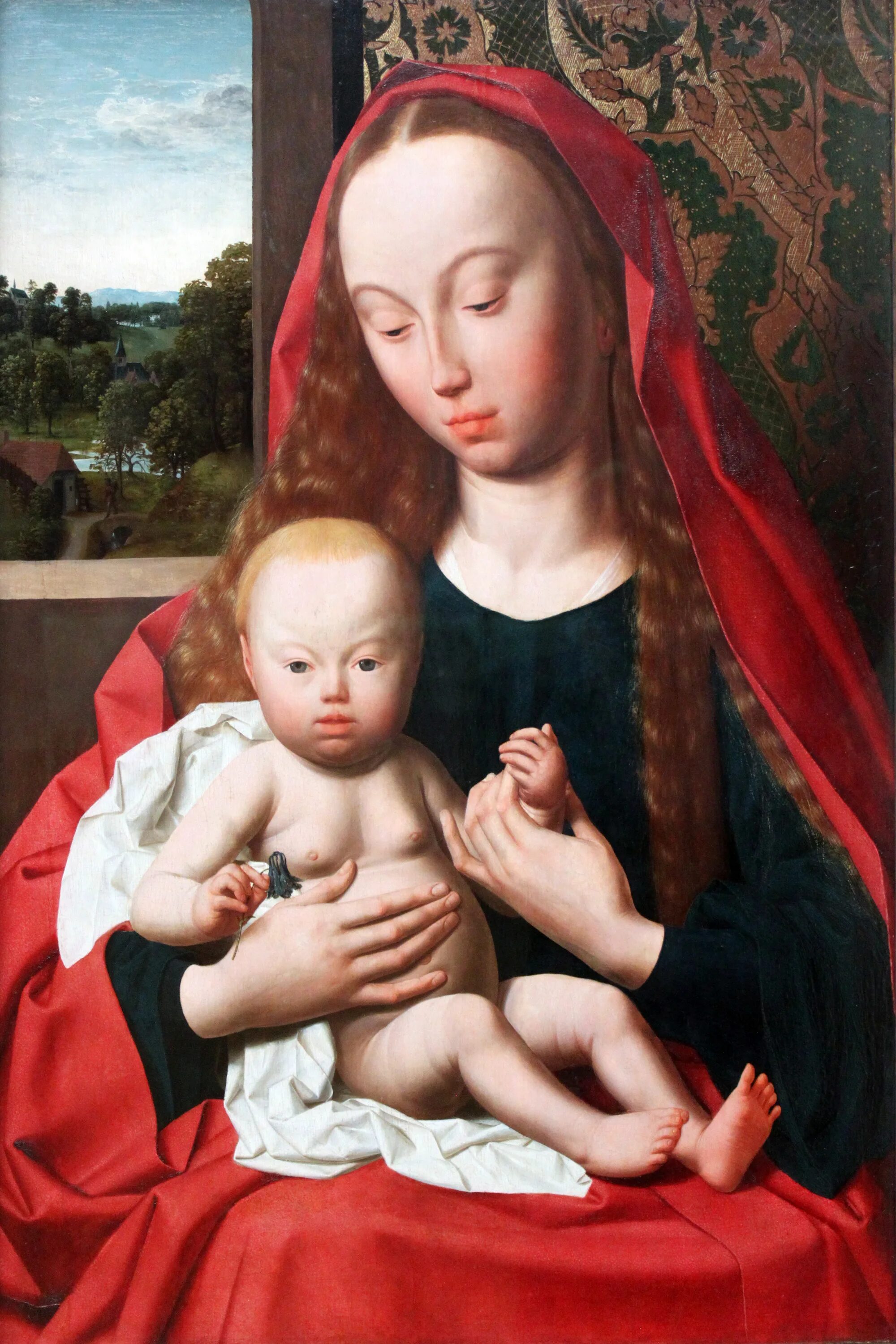 Dem kind. Гертген тот синт Янс (1460-1495) художник. Гертген тот синт Янс. Мадонна с младенцем Гертен тот синт Янс.