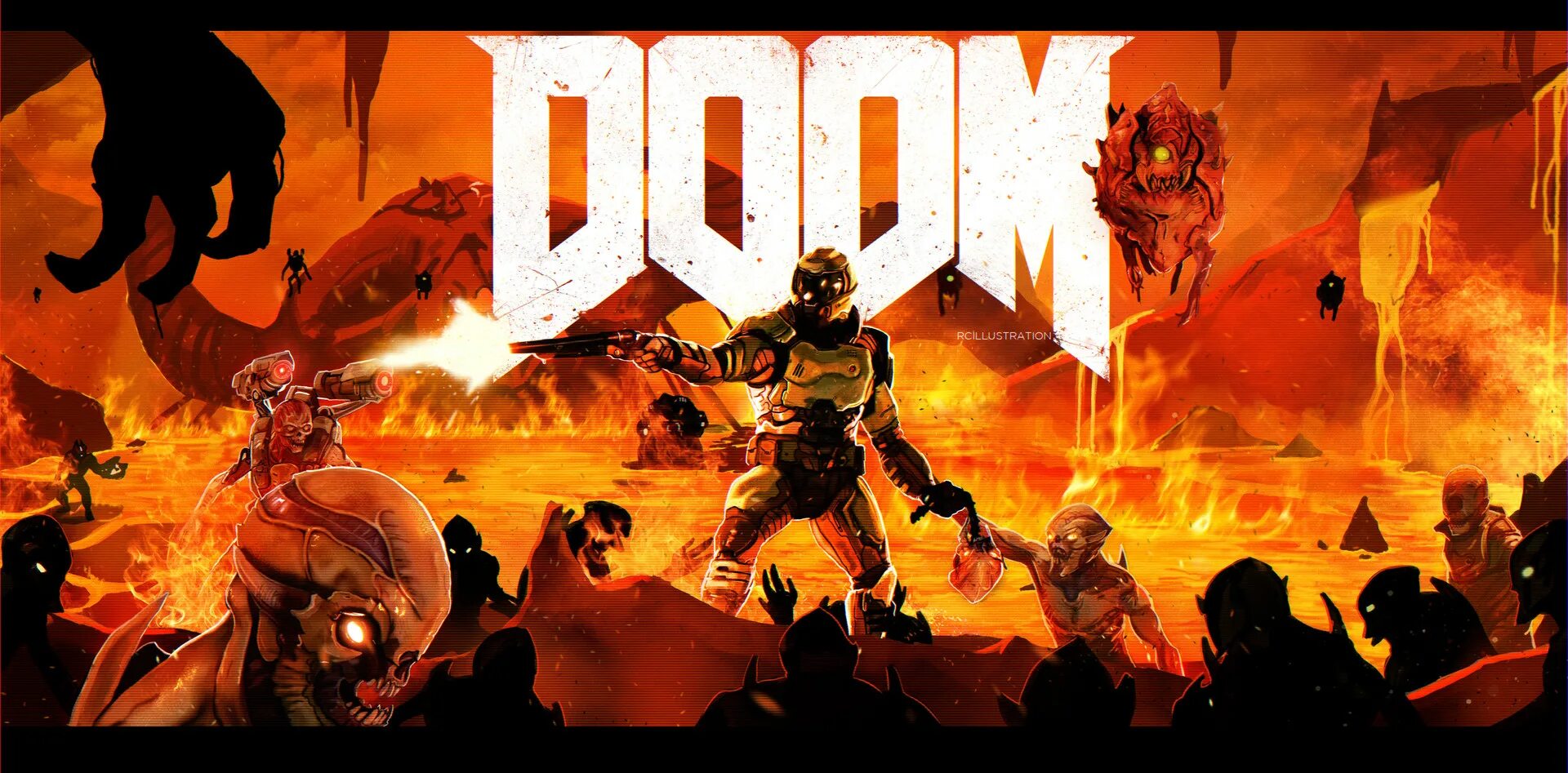 Doom remix. Doom 2016 постер. doom 2016 обложка.
