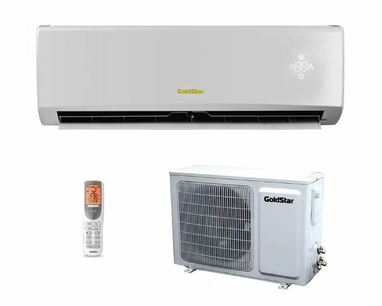 Сплит система голдстар. Внешний блок кондиционера goldstar gswh18-nb1ao. кондиционеры голдстар черный. goldstar co., ltd.. gswh-058.