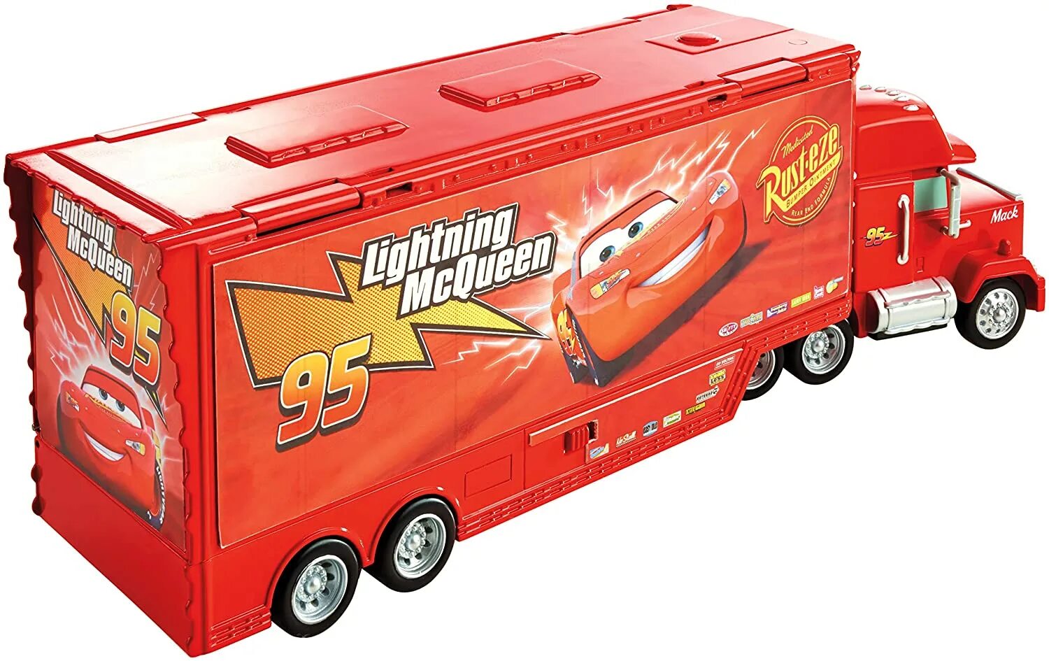 Truck toy cars. Грузовик Mattel cars 2 Deluxe Mack (y0539/y0554) 1:50. Маккуин молния Тачки Мак. Mattel Тачки the Mack Action Drivers. Мак Хаулер + молния Маккуин.