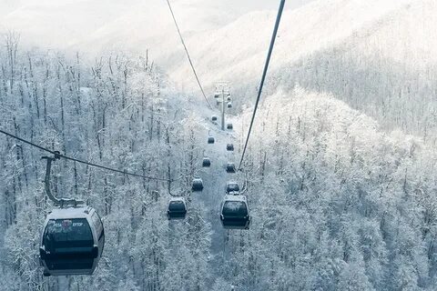 Канатная дорога зимой