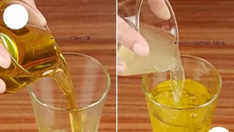 Оливковое масло и сок лимона