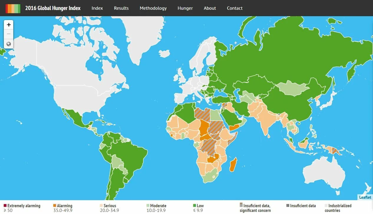 Страны с наивысшей долей голодающих. Карта стран голода в мире.