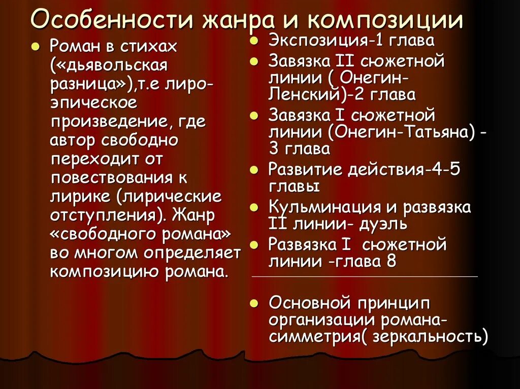 Композиционная особенность произведения