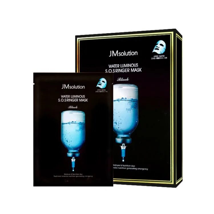 JMSOLUTION Water Luminous s.o.s. Ringer Mask. Маска JM solution Water Luminous s.o.s Ringer. JMSOLUTION Water Luminous SOS Ringer Mask Black. Набор тканевых масок Water Luminous s.o.s Ringer Mask 10ea (JM solution).