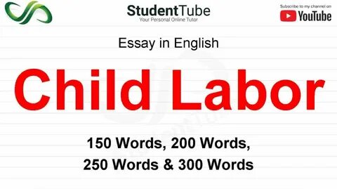 an essay on child labour in english.