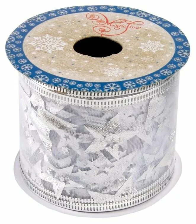 Лента новогодняя для декора Купить лента ширина=6,3см. длина=2,7м gree textile (242-336) по низкой цене 107