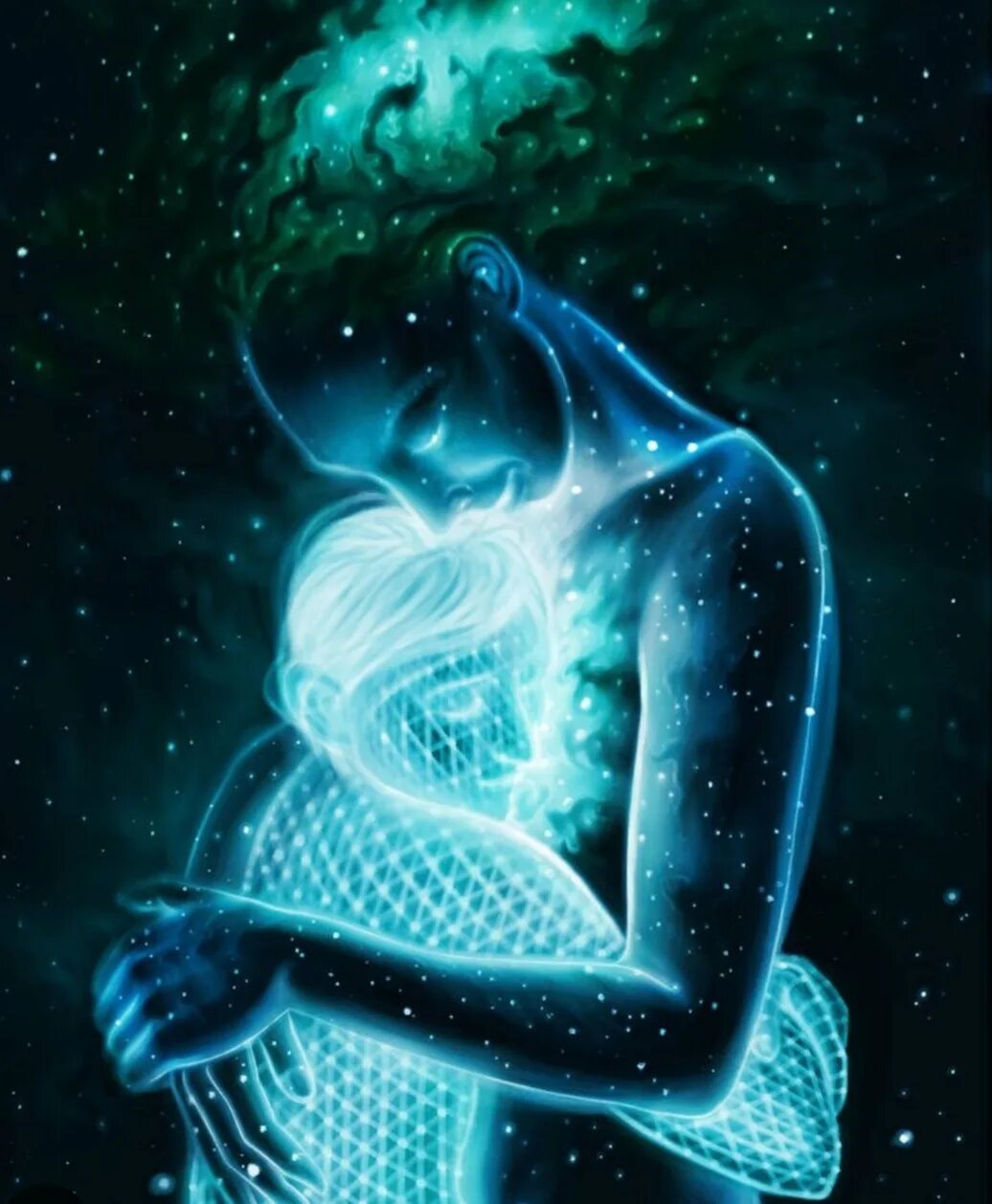 Через душу. Космос любовь. Вселенная души. Мужчина и женщина космос. Объятия эзотерика.