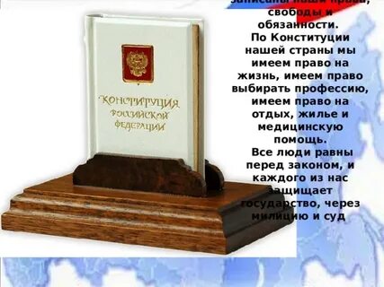 В конституции нашей страны записаны