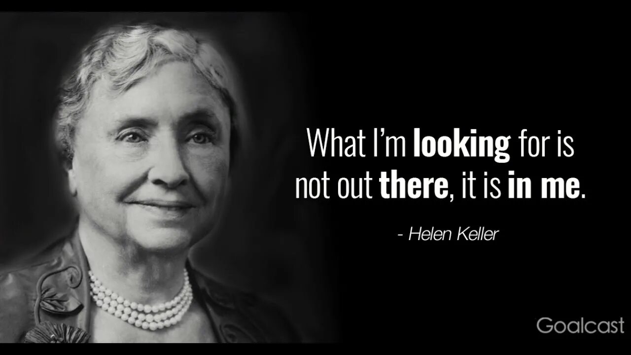Helen keller imagine a person who