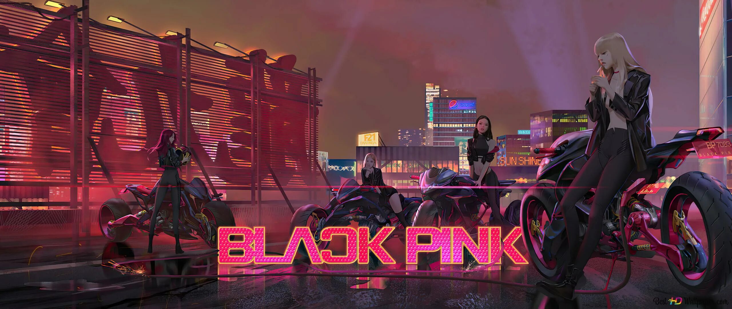 Он зе граунд. Блэк Пинк 2020. BLACKPINK 2022. Блэк Пинк 4к. Блэк Пинк киберпанк арт.