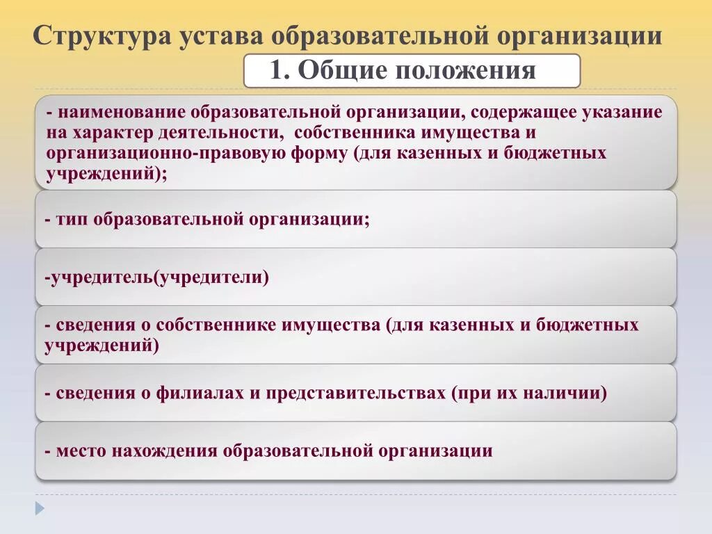 Устав бюджетного образовательного учреждения. Структура устава образовательного учреждения. Основные положения устава образовательного организаций. Устав организации Общие положения. Структура устава юридического лица.