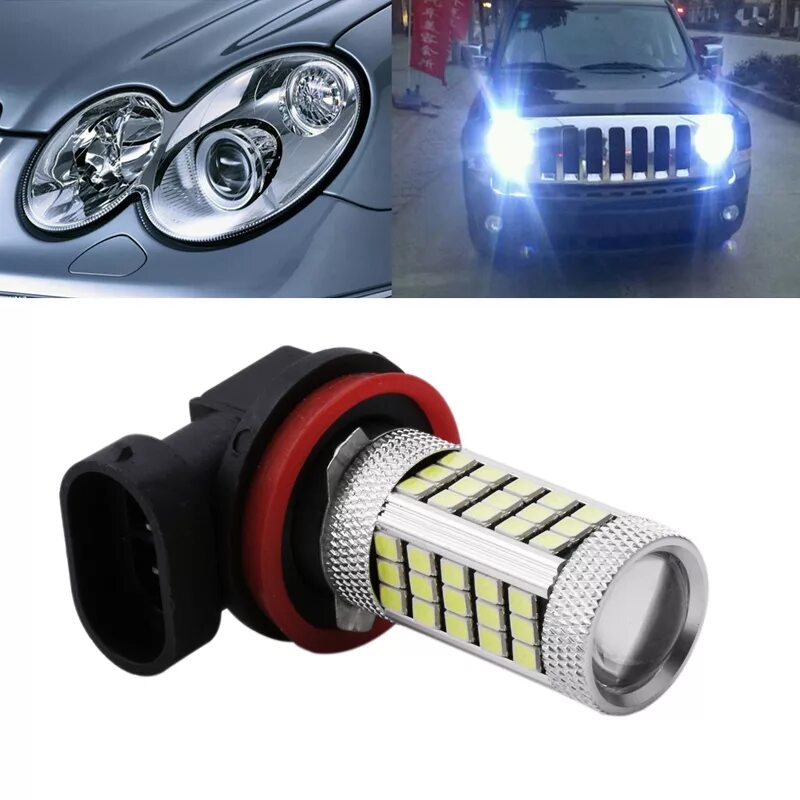 Светодиодная лампа в фару с линзой. Led car Light h11 6000k. Led h8 6000к. Led h8 в противотуманки fx37. Led лампы h11 в линзы.