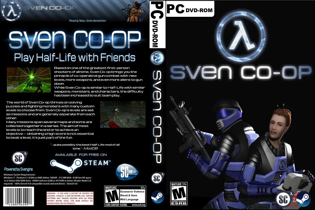 Sven fi программное обеспечение. Sven co op обложка. sven coop menu. свен коп в стиме. sven coop art.