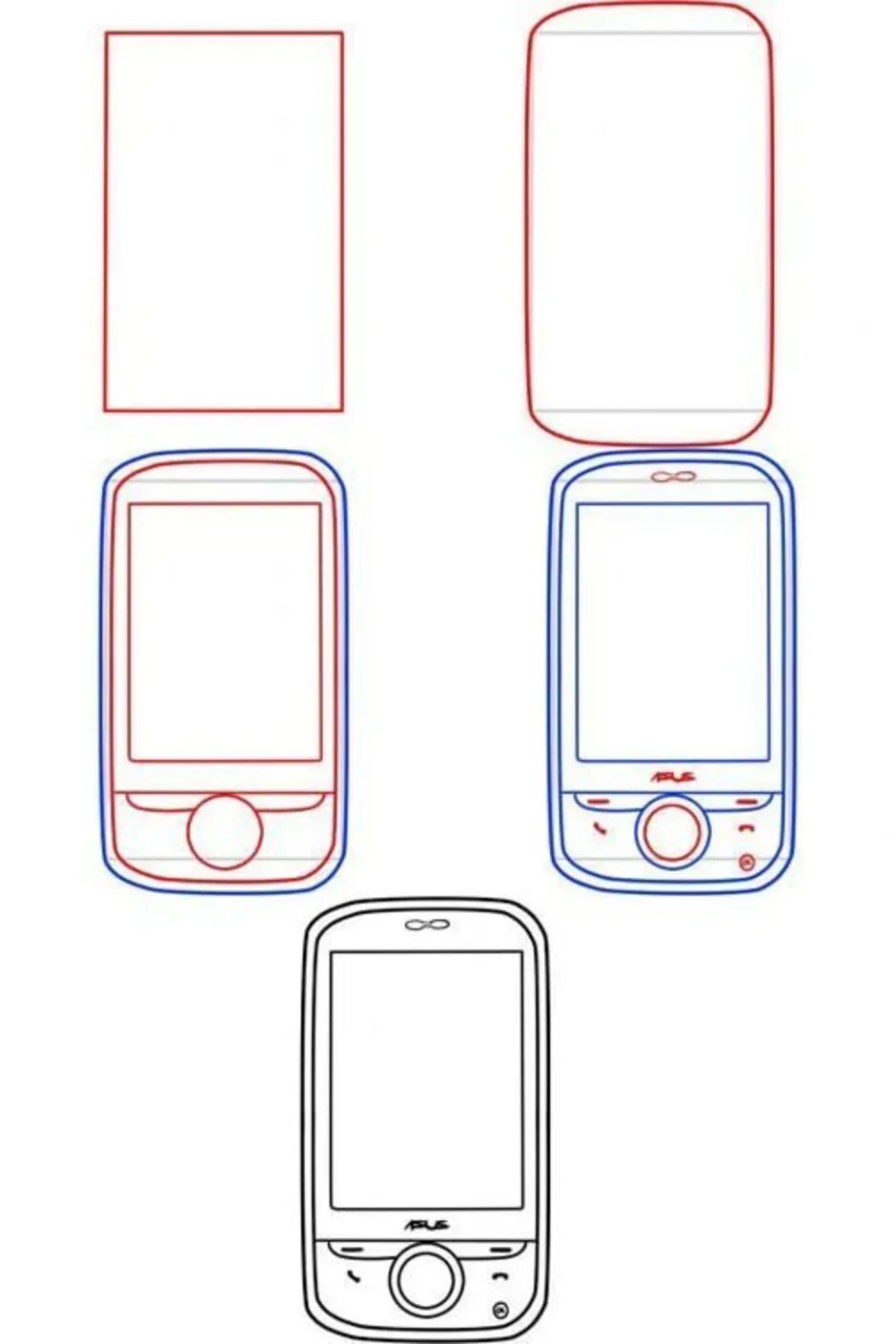 Сделать нарисованный телефон. Поэтапное рисование телефона. Смартфон рисунок. Смартфон рисунок карандашом. Как рисовать телефон.