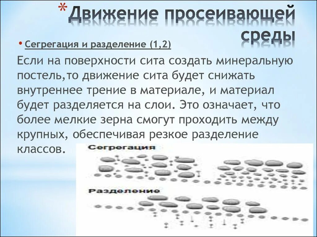 Сегрегация на поверхность. Внутреннее трение материалов. Разделение, сегрегация. Поверхность разделения.