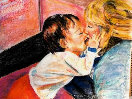 Original Painting by Marlene Kurland 18x24 Every mom knows the joy of her b...