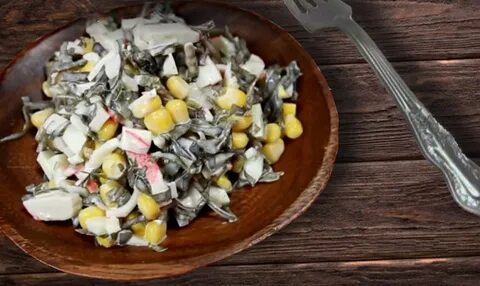 Морская капуста яйцо кукуруза огурец