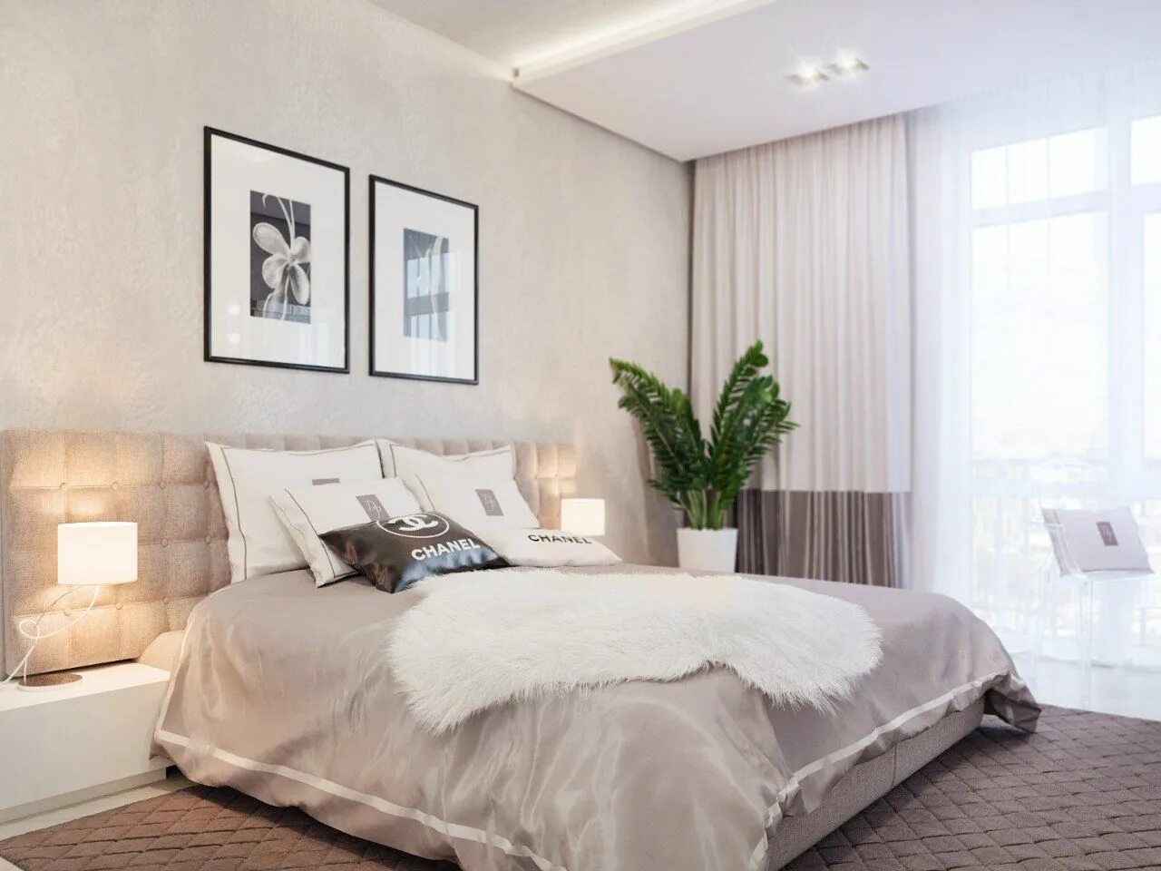 white residence Modern bedroom interior, Simple bedroom design, Bedroom interior