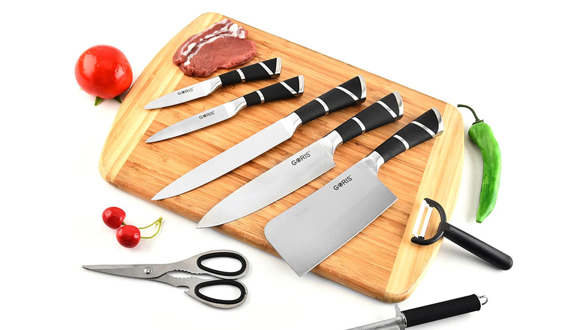 Набор кухонных ножей. Набор хороших кухонных ножей. Набор китайских ножей для кухни. Лучший кухонный набор ножей.
