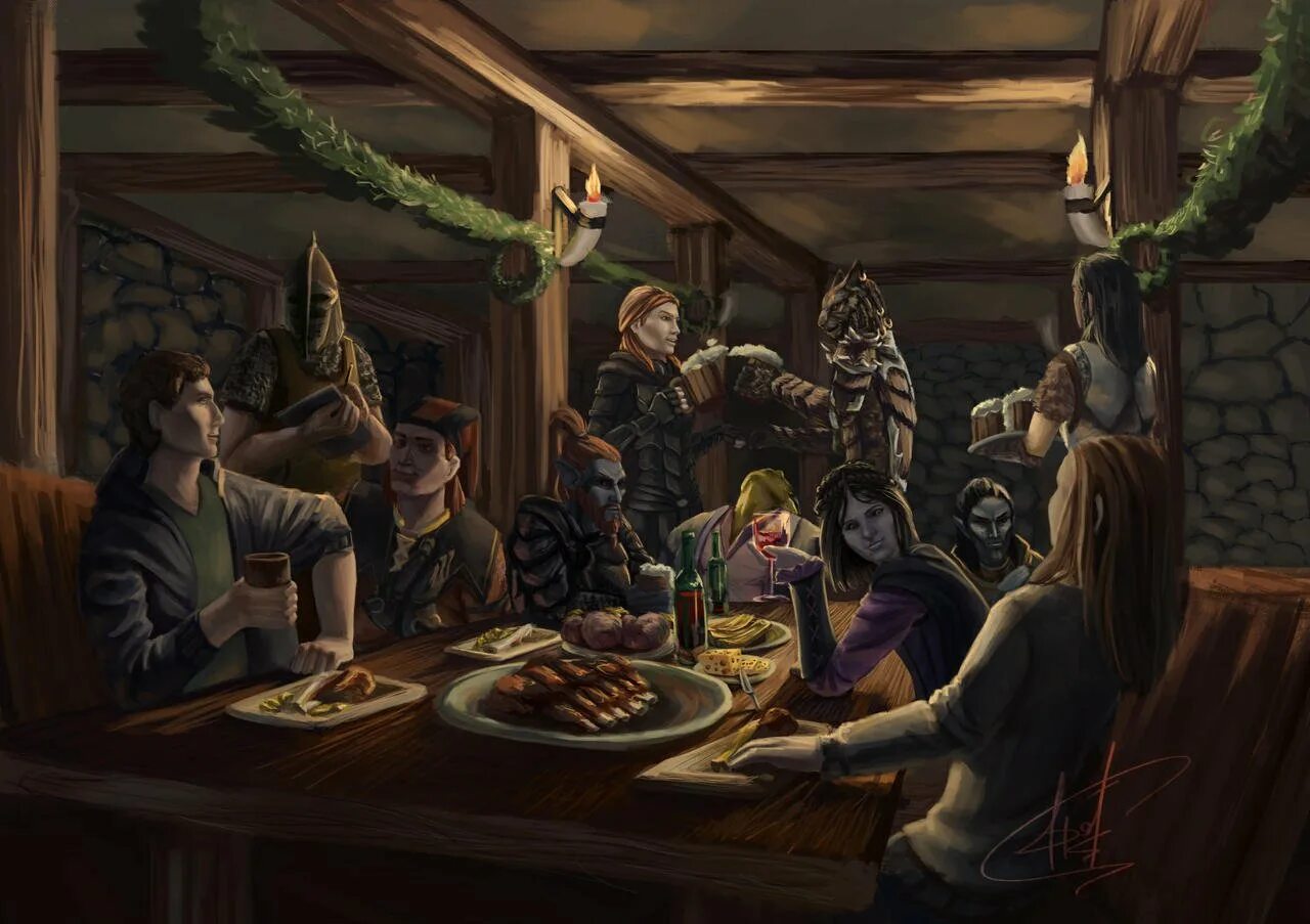 Встреча в трактире. Средневековая таверна арт. Харчевня ведьмак. Кабак трактир таверна. Таверна дядя геральт.
