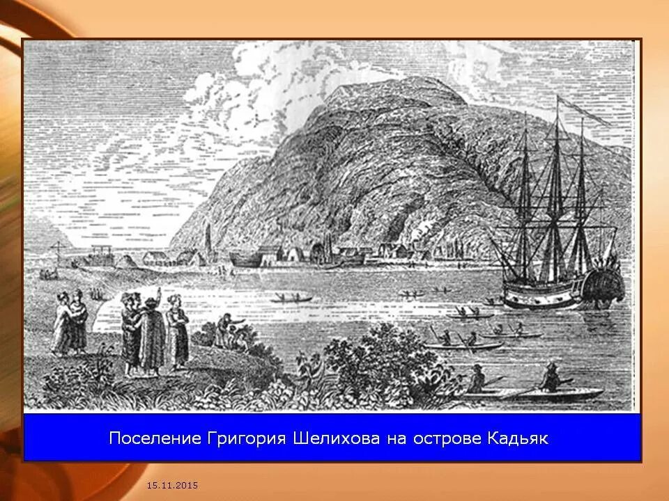 Поселение Григория Шелихова на острове Кадьяк. Остров Кадьяк 19 век.