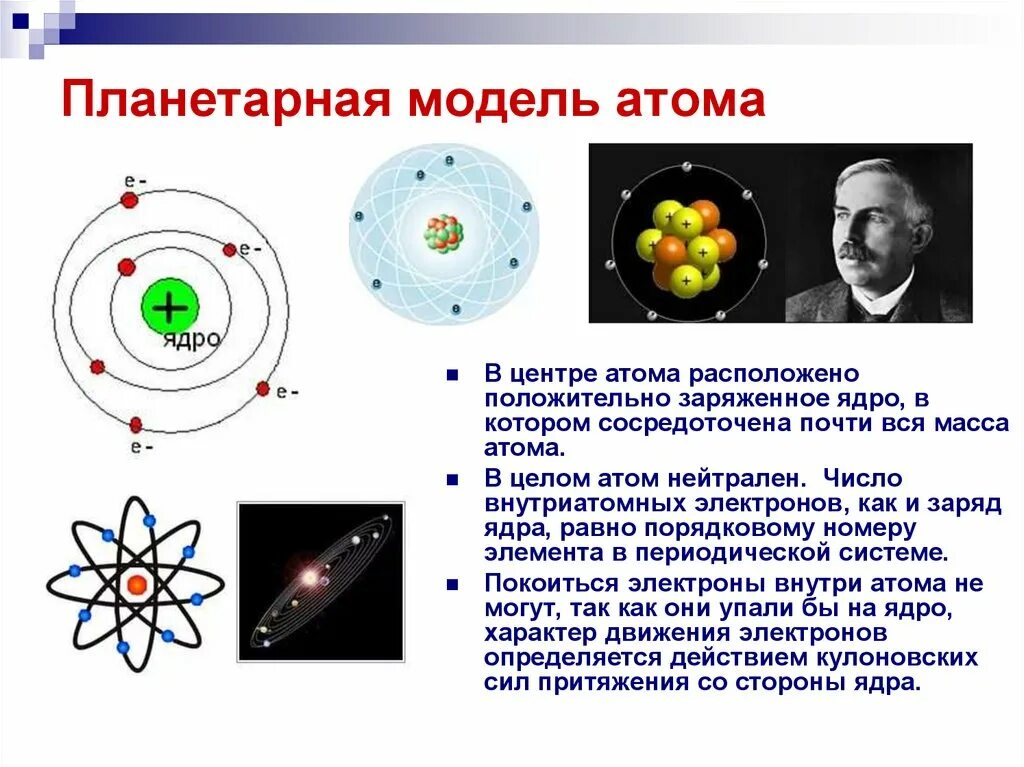 Автор планетарной модели атома