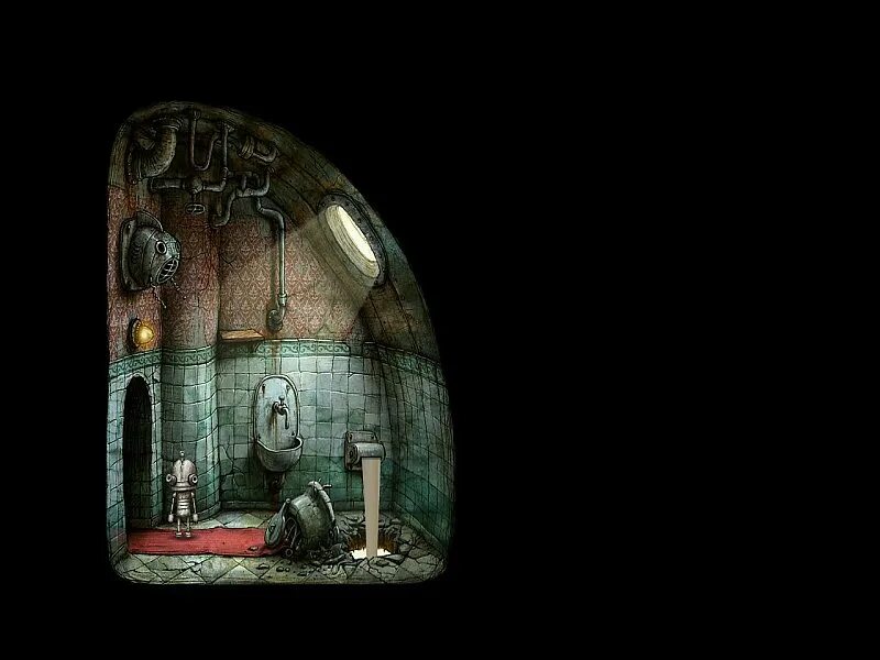Machinarium уровень. Машинариум туалет. machinarium 2 аманита десинг. machinarium геймплей.