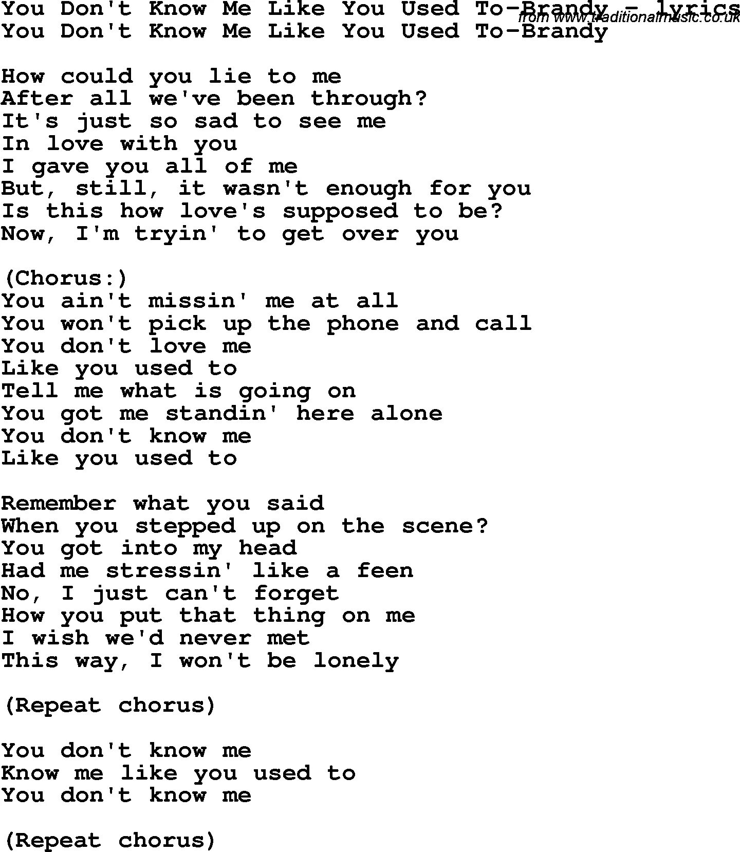 You didn t know текст. You know текст. I don't know текст. You don't know текст. Текст песни i don't like.