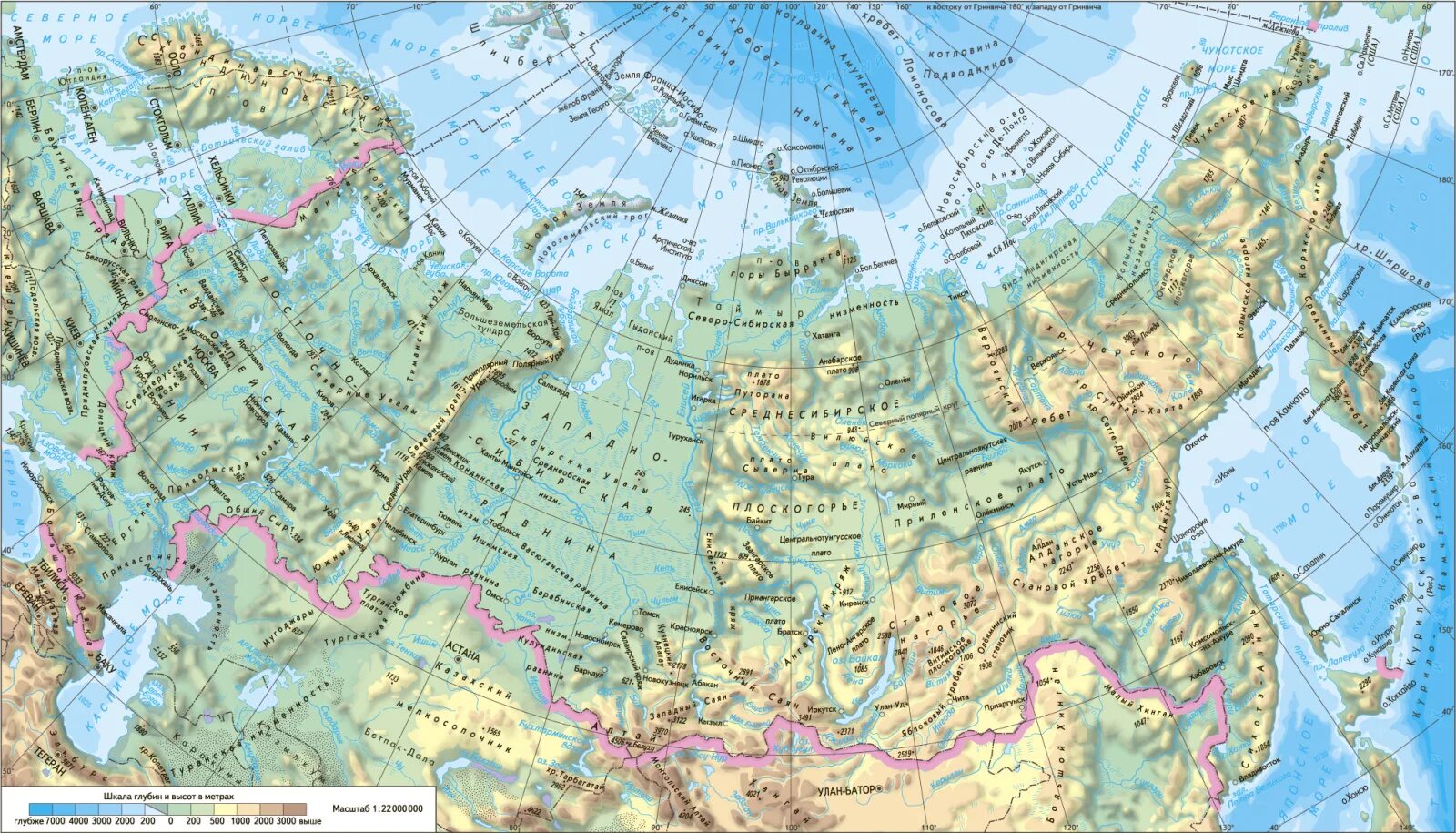 Географическая карта рельефа России. Географическая карта России атлас. Карта физическая карта России. Физическая карта России 8 класс атлас реки.