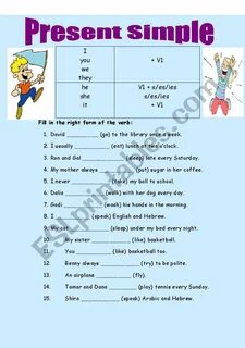 Present simple negative form exercises