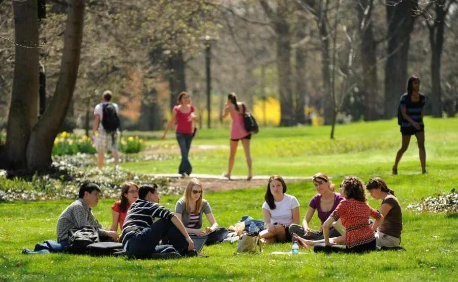 Друзьями на свежем воздухе. Люди в парке. Парк с людьми. Студенты в парке. Люди отдыхают в парке.