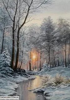Зимний пейзаж по номерам