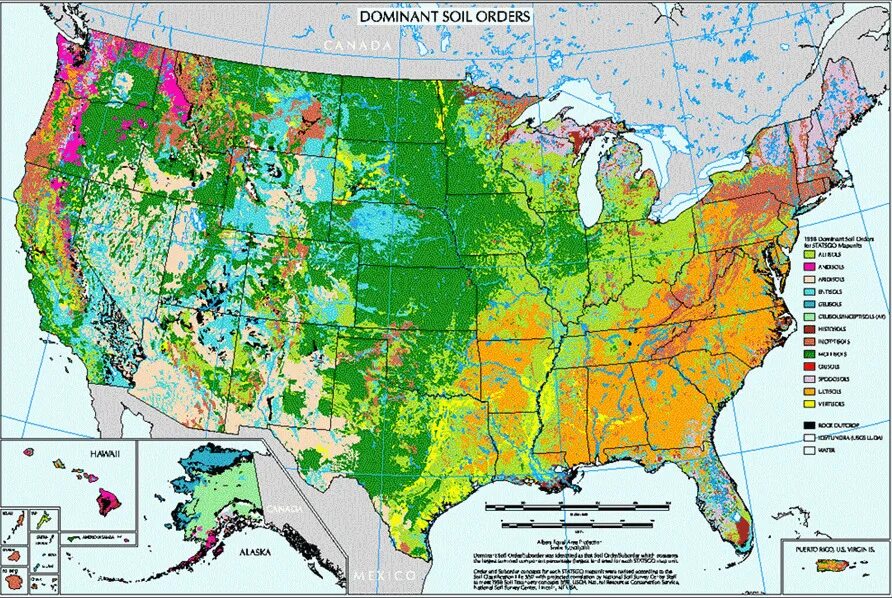Почвы сша. Карта почв США. Почвенная карта США. Типы почв США карта. Почвенная карта Северной Америки.