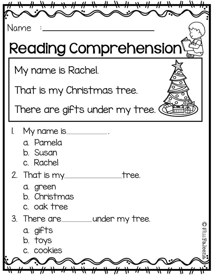 Reading Comprehension. Reading Comprehension for Kids. Reading Comprehension Christmas Worksheets for Kids. Reading Comprehension Worksheets for Kids.