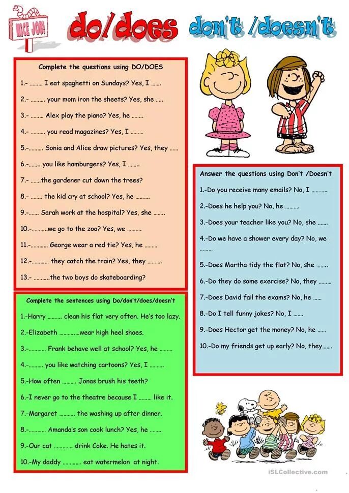 Do does правило Worksheet. Do does упражнения Worksheet. Do does don't doesn't Worksheets. Do или does Worksheets. Do does you read magazines