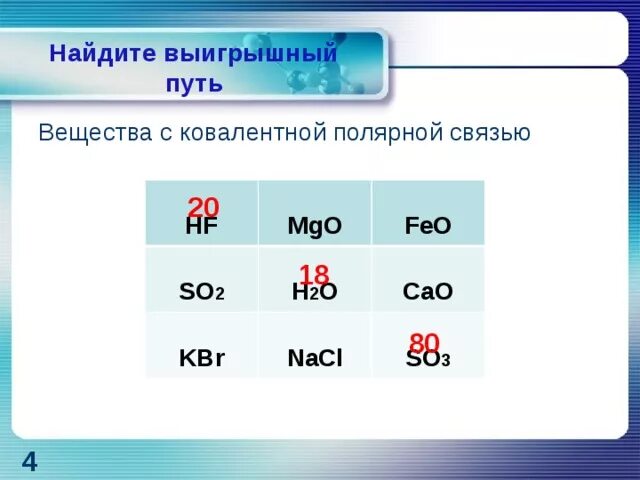 Два соединения с ковалентной связью